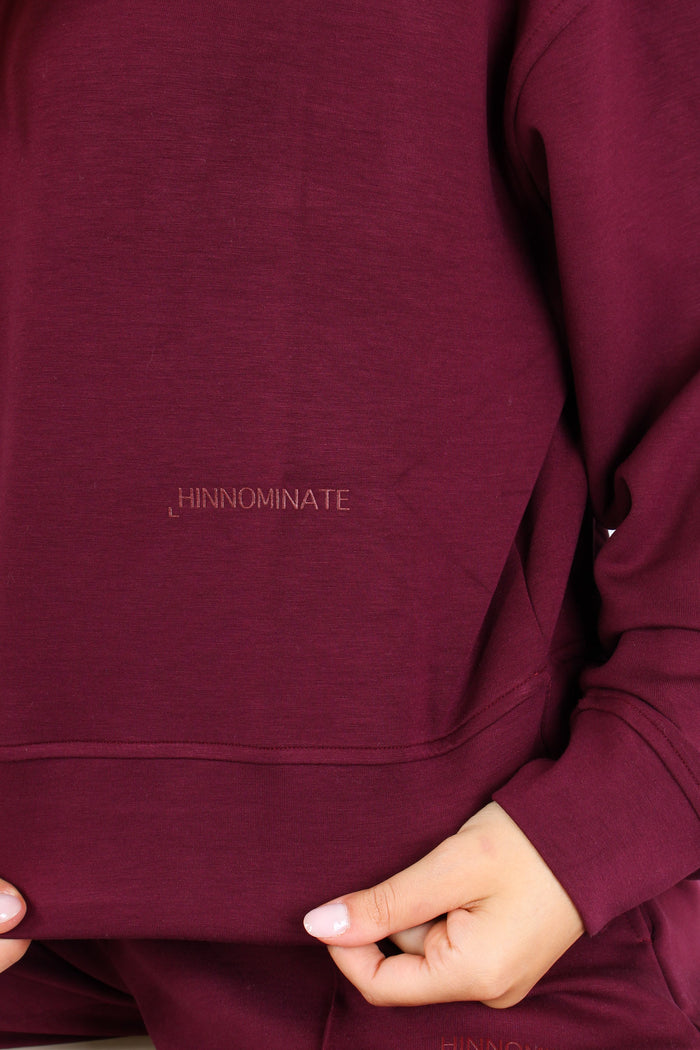 Felpa Regular Modal Bordeaux-8