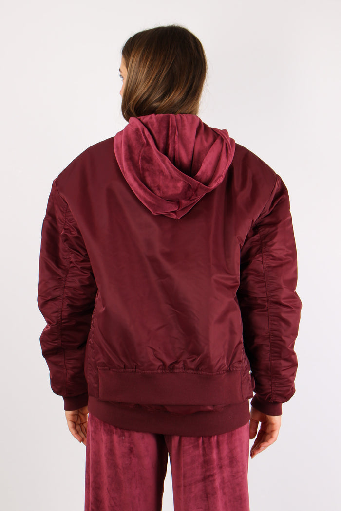 Bomber Piumino Bordeaux-6