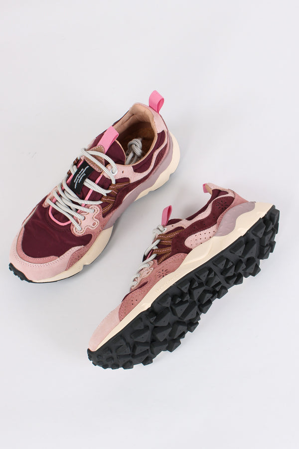 Sneakers Yamano Suede Nylon Light Pink/brown-2