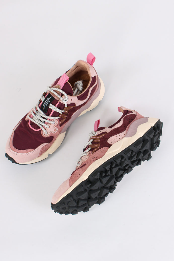 Sneakers Yamano Suede Nylon Light Pink/brown-2
