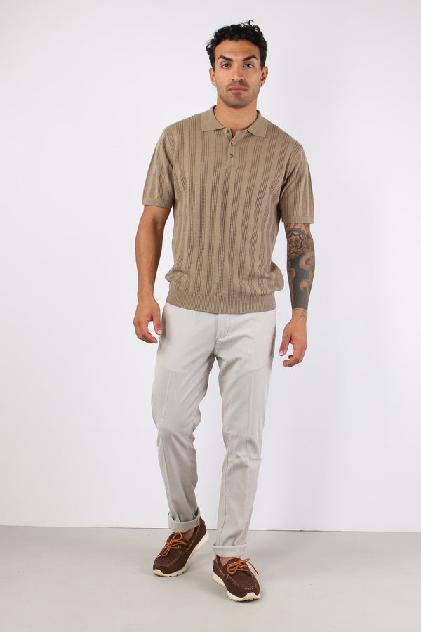 Chino Slim Goffrato Tortora