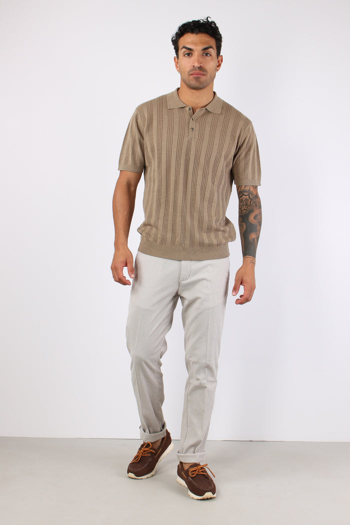 Chino Slim Goffrato Tortora
