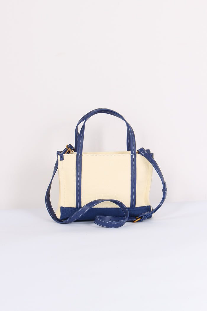 Shopping Mini Canvas Orso Bicolor Blue-3