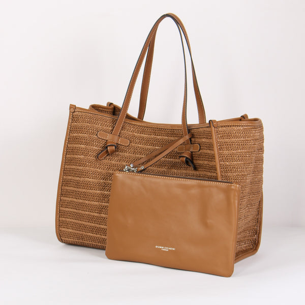 Shopping Rafia Profili Pelle Caramello-2