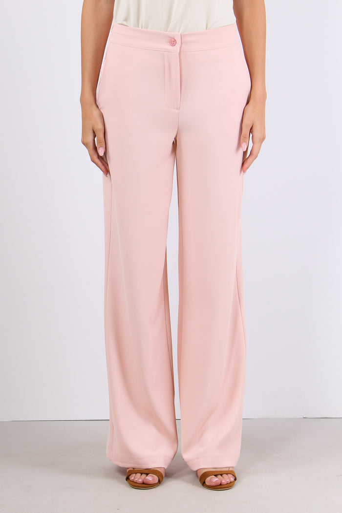 Pantalone Gamba Dritta Fluido Cipria-2