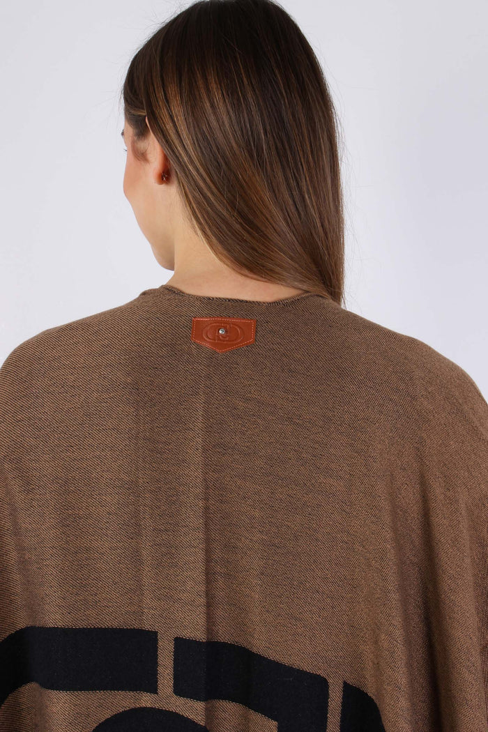 Poncho Oval Monogram Cammello-6