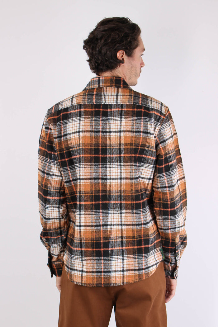 Camicia Flanella Taschino Quad Bruciato/nero-5