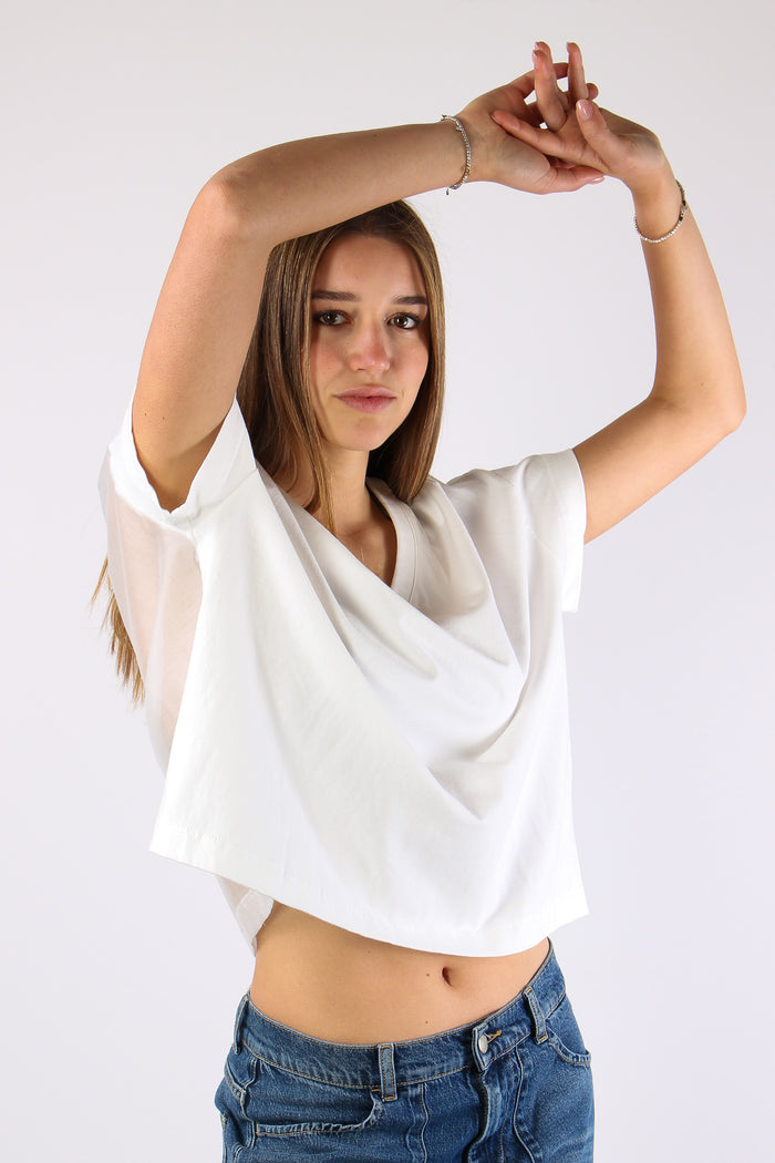 T-shirt Scavo V Organza Off White-5