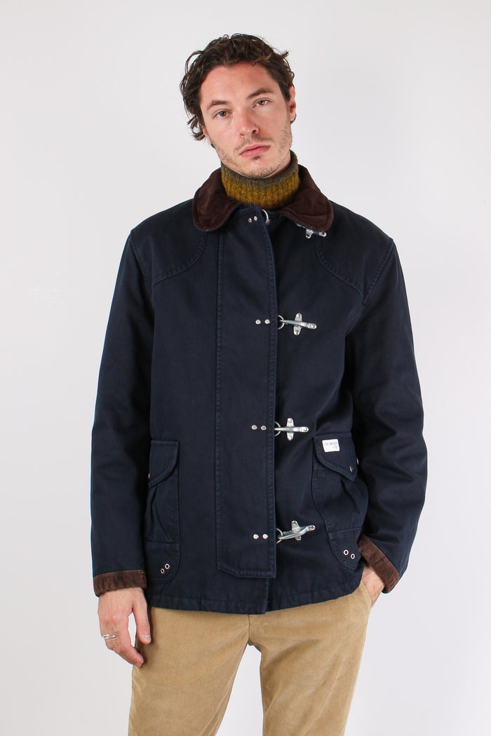 Cappotto 4 Ganci Canvas Blu