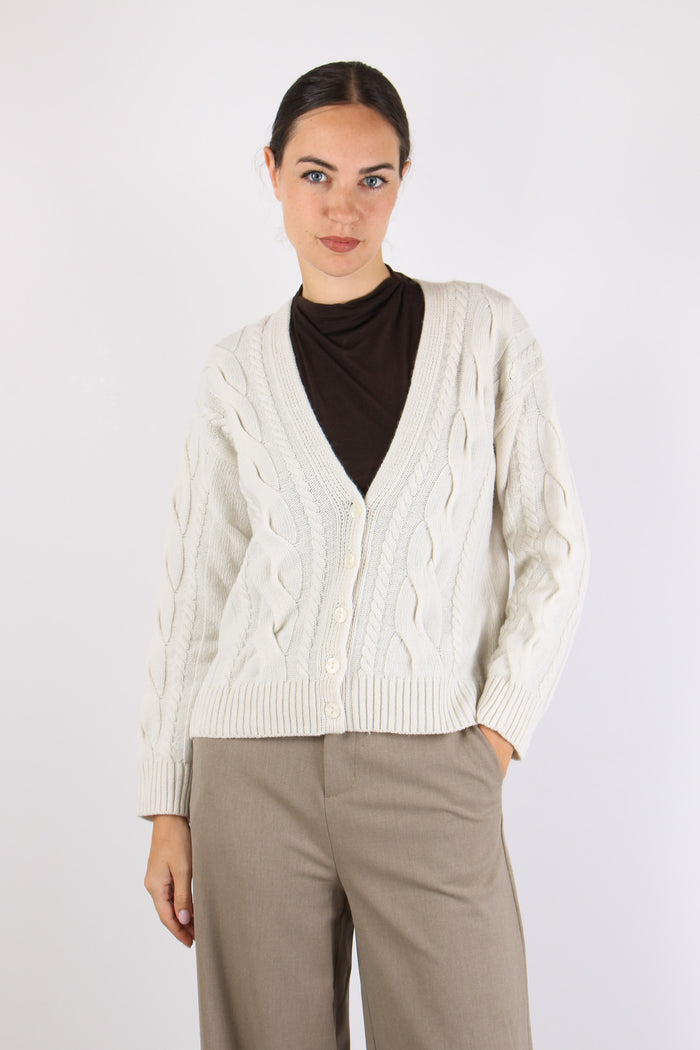 Cardigan Treccia Ghiaccio