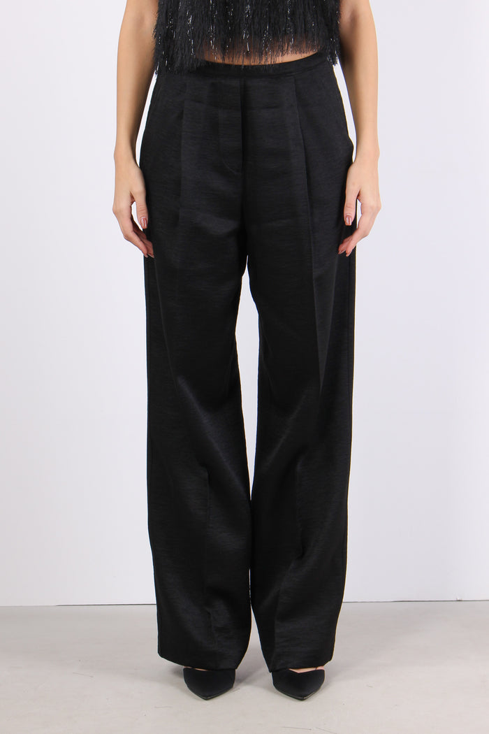 Pantalone Palazzo Shiny Black-2