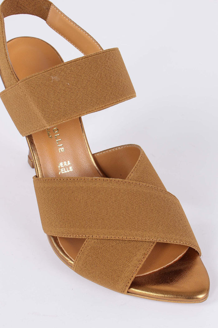 Sandalo Elastico Incrocio Bronzo-5