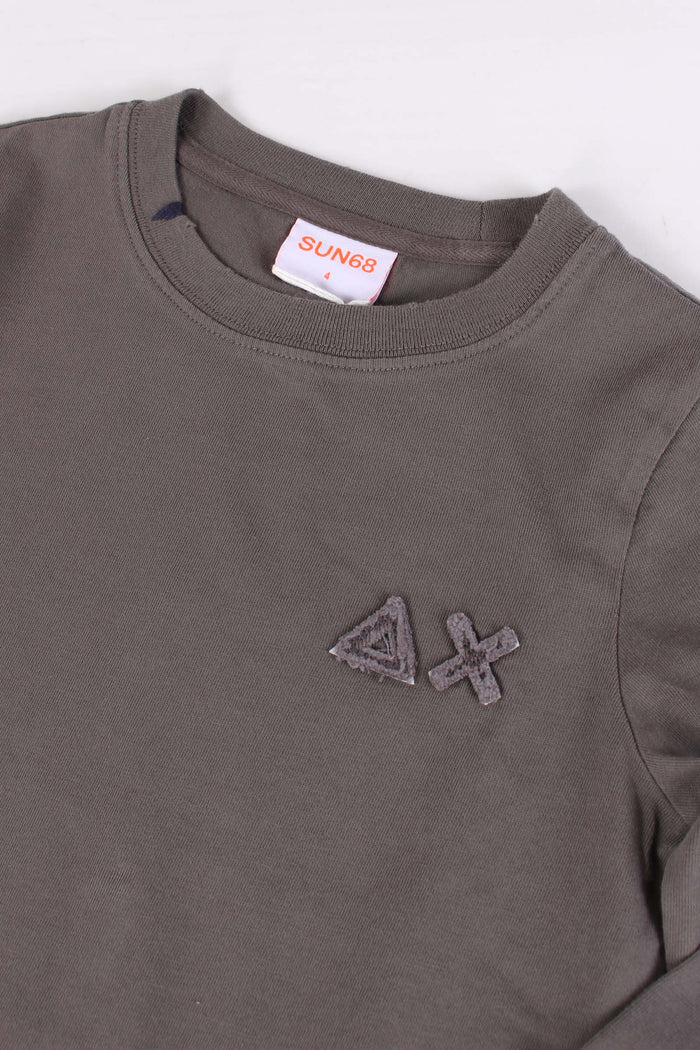 T-shirt Ml Logo Grigio-3