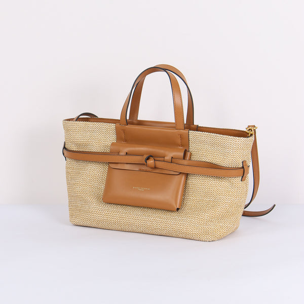 Belty Shopping Mini Rafia Naturale/cuoio-2