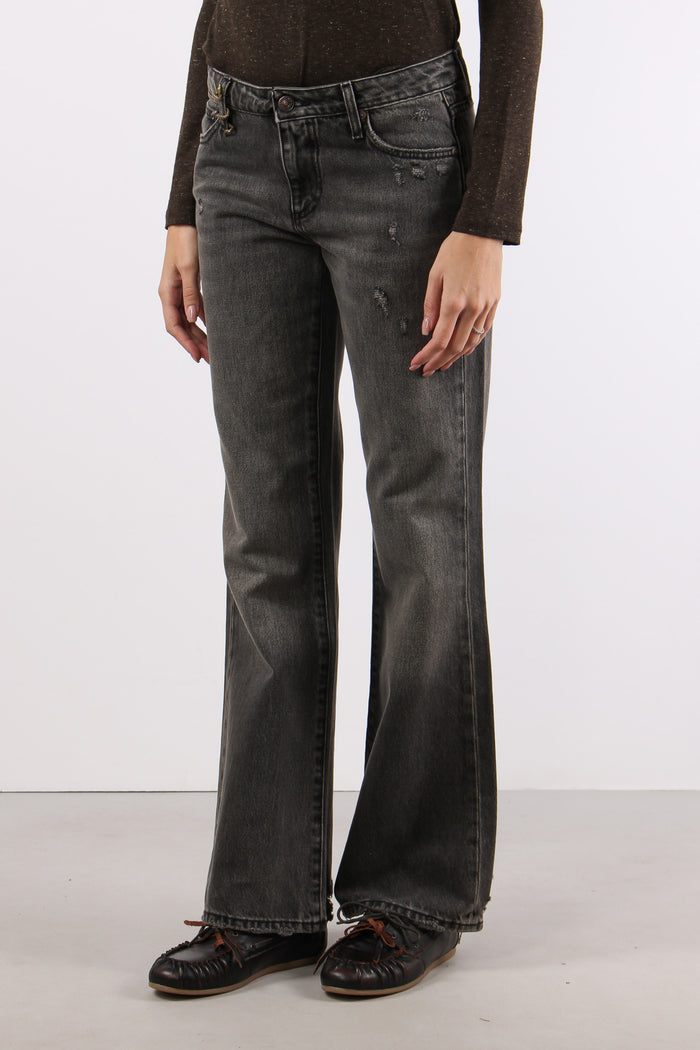 Denim Bootcut Fondo Sfrangiato Denim Black-3