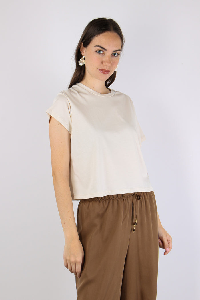 T-shirt Retro Pizzo Burro-7