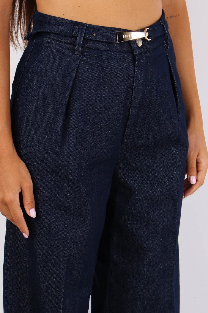 Alain_20 Denim Palazzo Lurex Blu Denim-7