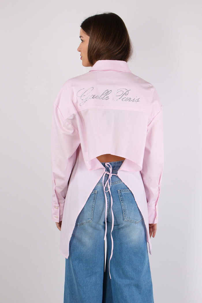 Camicia Aperta Dietro Rosa-4