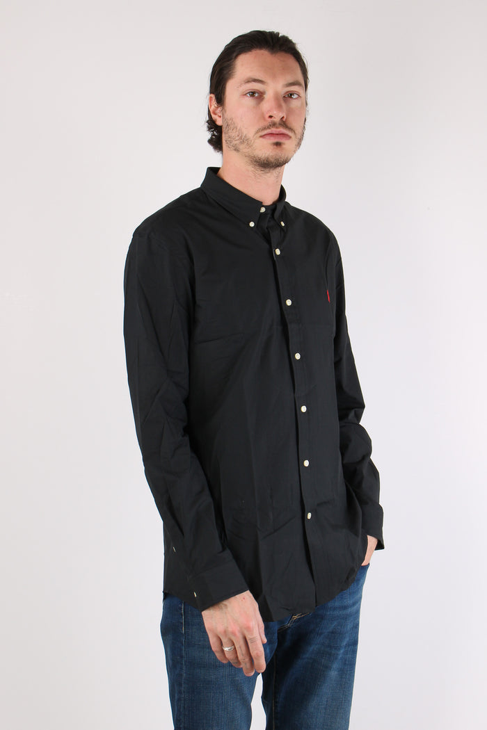 Camicia Slim Botton Down Polo Black-6