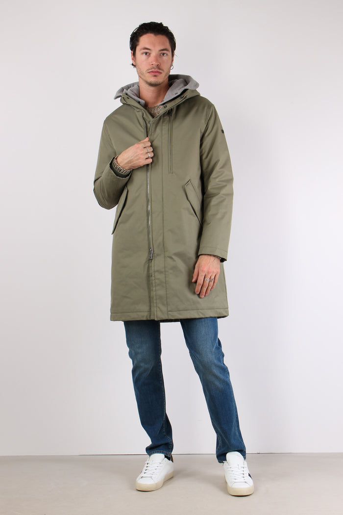 Parka Inserto Lana Verde Polveroso