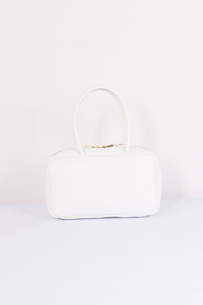 Bauletto Manico Zip Bianco-3