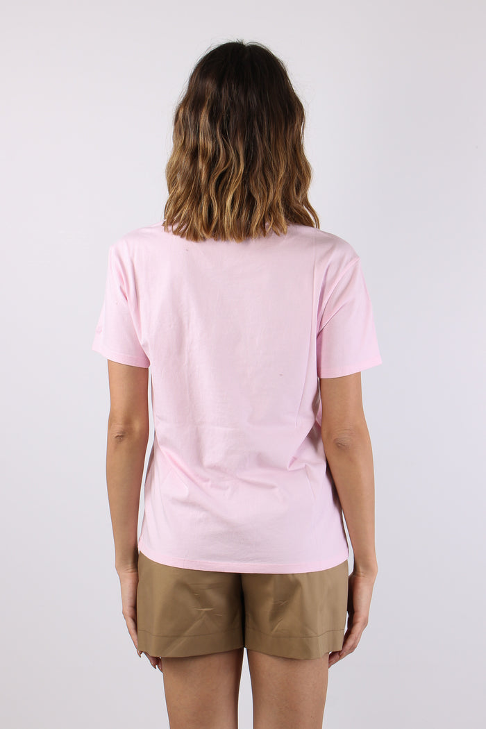 T-shirt Scritta Ricamo Bounjour-4