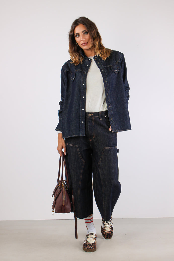 Bermuda Denim Work Denim Scuro-5