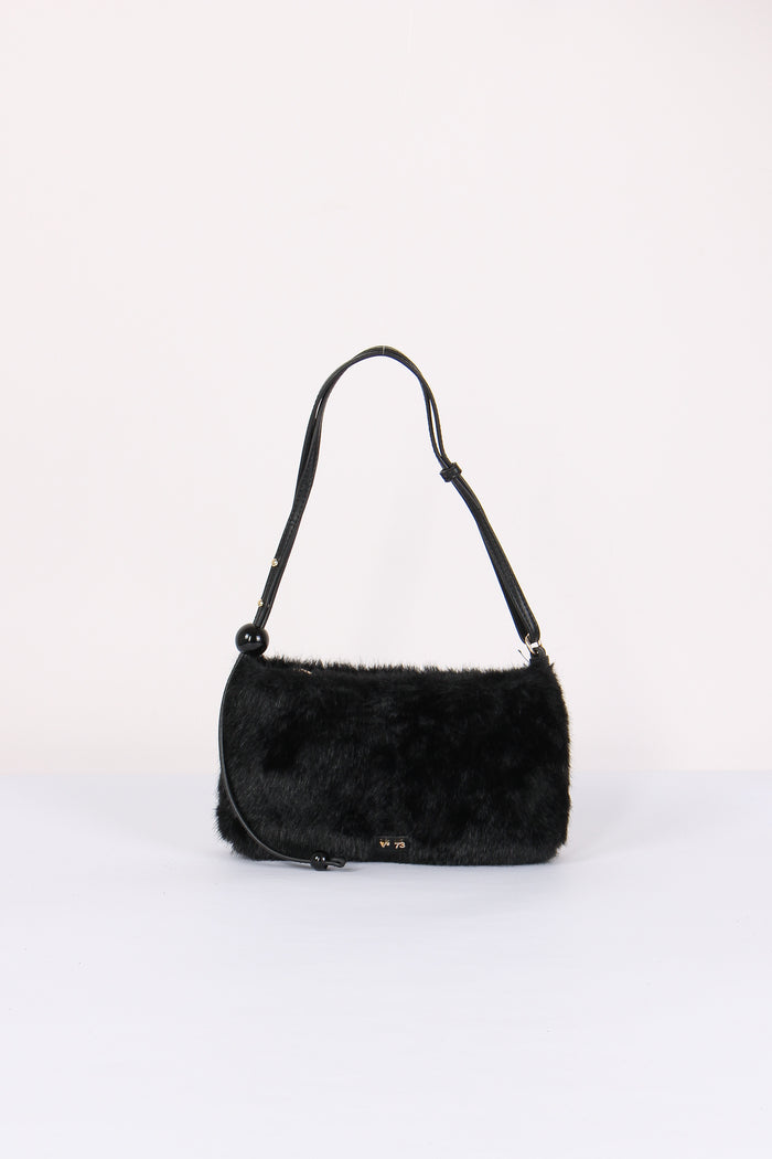Malachite Pochette Ecopelliccia Nero