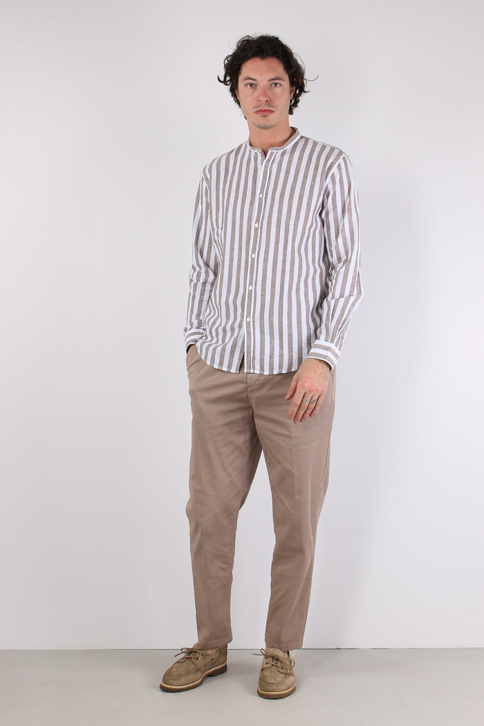 Camicia Lino Riga Grande Brown-3