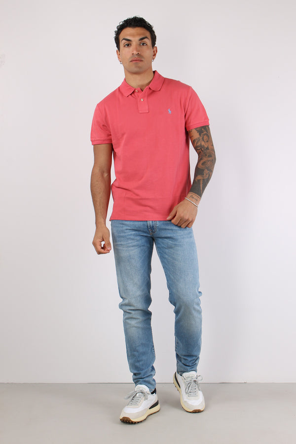 Polo Rete Slim Fit Red Sky-2