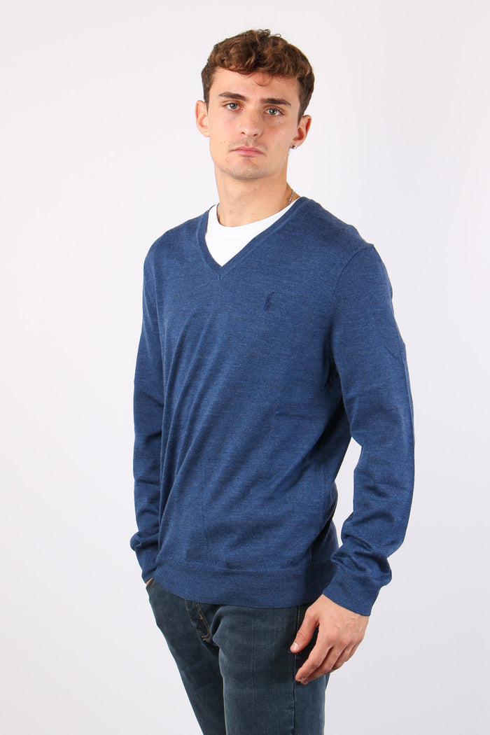 Maglia Scollo V Merinos Rustic Navy-5