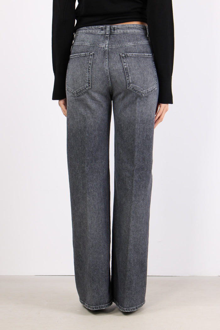 Denim Palazzo Nero/panna-4