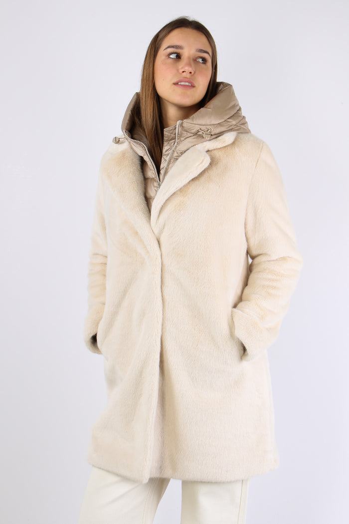 Cappotto Ecopelle White Swan-11