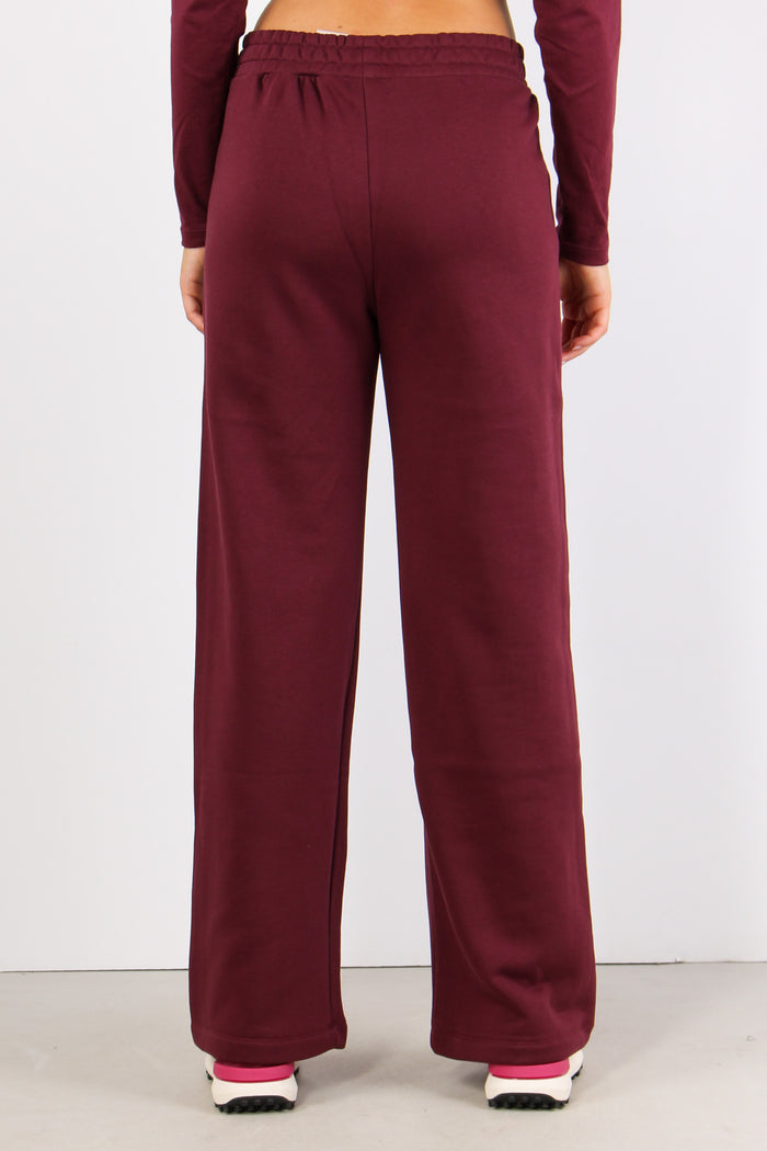 Pantalone Felpa Palazzo Bordeaux-5