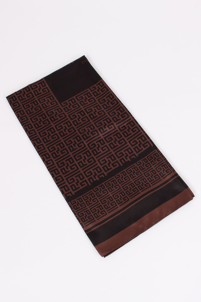 Foulard Monogramma Marrone-2