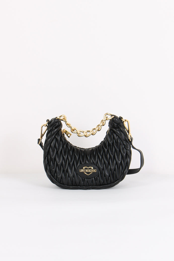 Mezzaluna Goffrata Cuori Nero