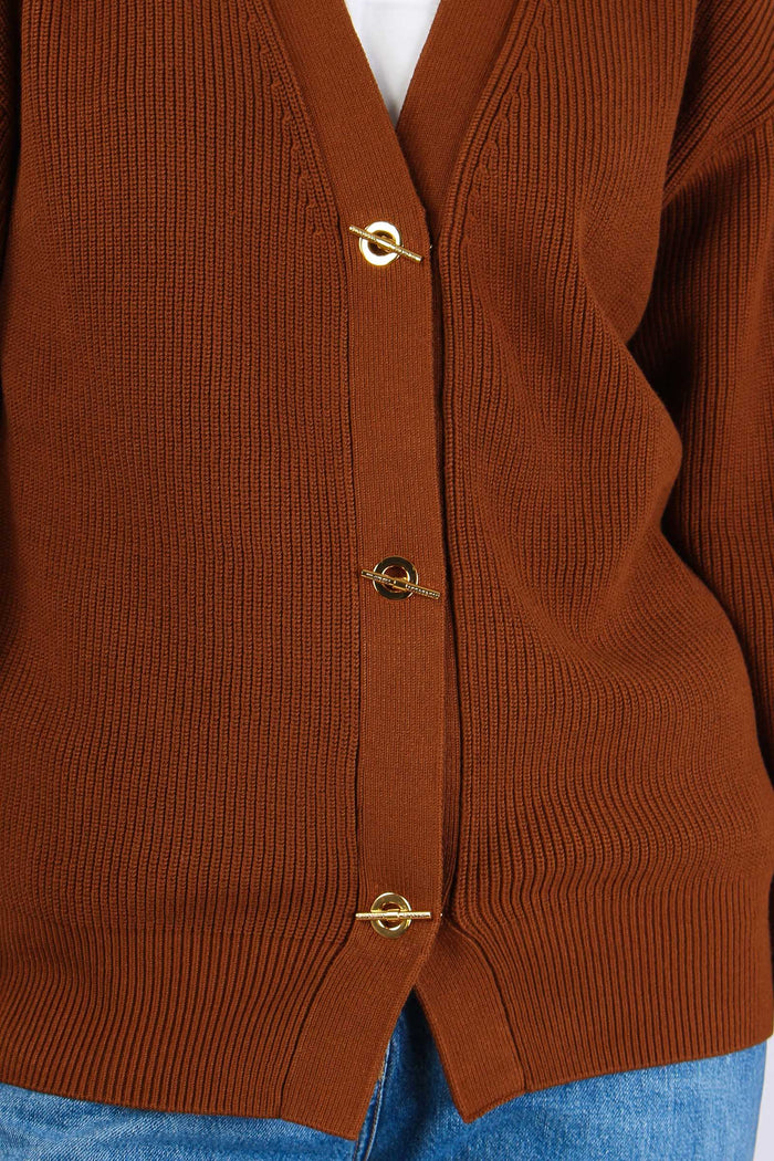 Cardigan Bottoni Gioiello Sigaro-8