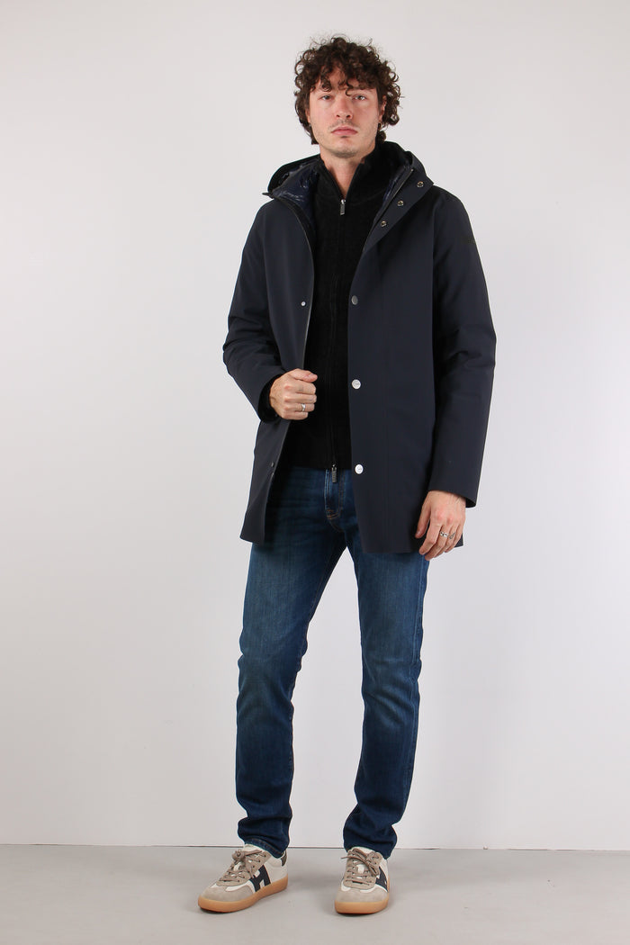 Parka Tecnico Imbottito Blue Black-4