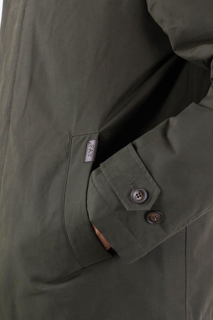 Cappotto Morning Corto Canvas Militare-9