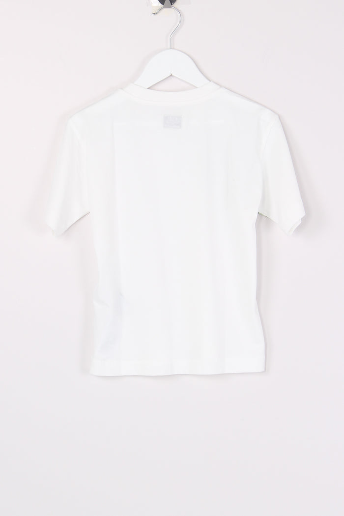 T-shirt Stampa Logo Over Gauze White-3
