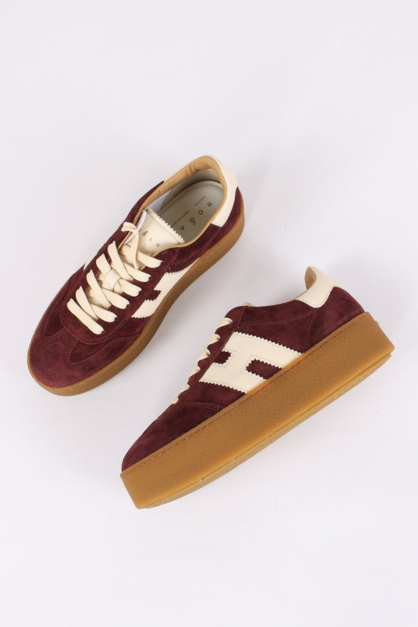 Sneakers H698 Allacciato H Platform Bordeaux/bianco-2