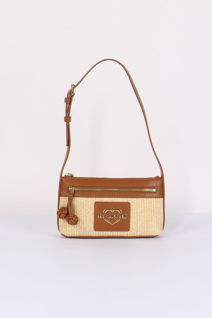 Pochette Mini Paglia Cuoio