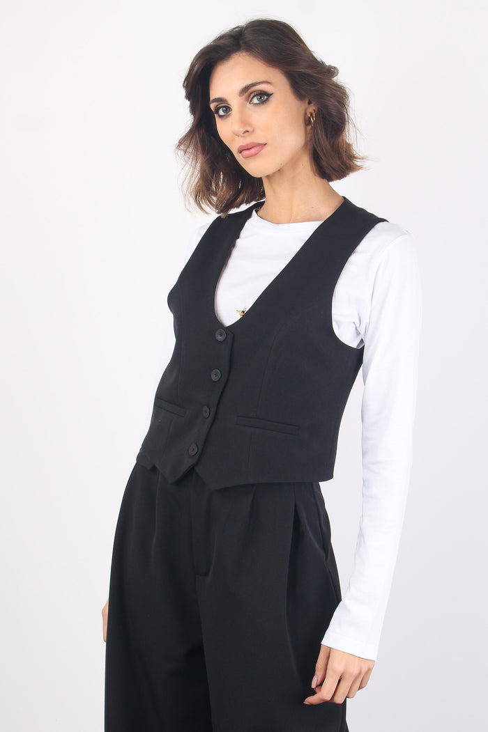 Gilet Uomo Flanella Nero-4