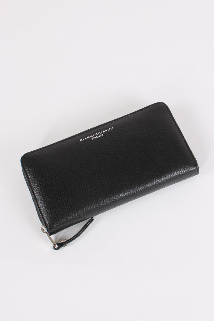Portafoglio Grande Zip Nero-4