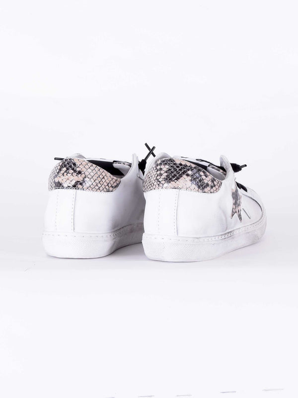Sneakers Low Pitone Bianco Bianco/pitone Bianco-2