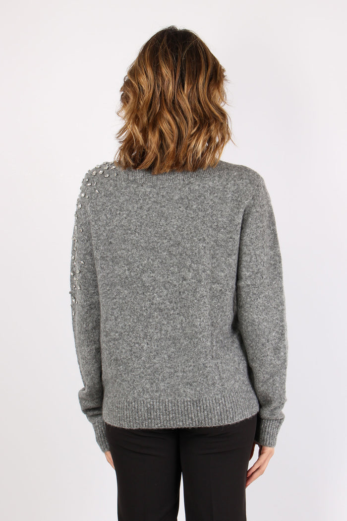 Maglia Scollo Barchetta Grigio-6