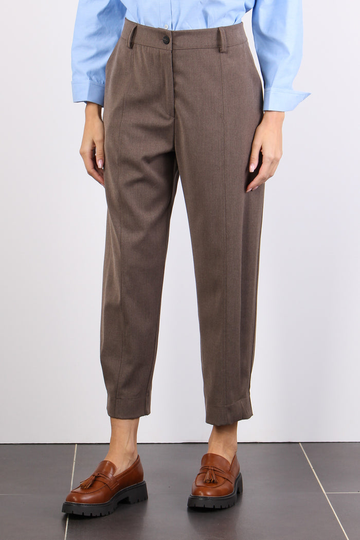 Pantalone Carrot Cuciture Dava Caffe-3