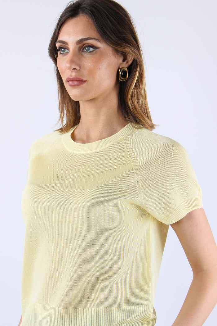Maglia M/m Filo Cotone Giallo-8