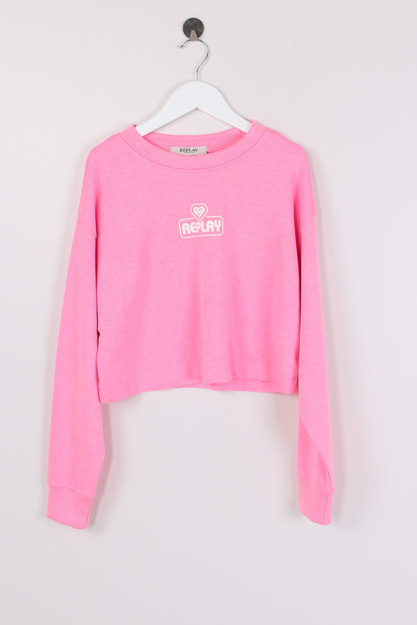 Felpa Cropped Rosa