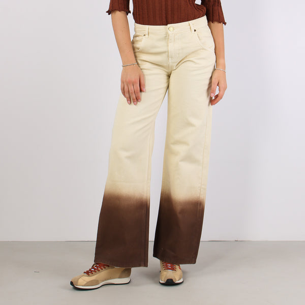 Pantalone Sfumato Gamba Dritta Bianco Safari-2